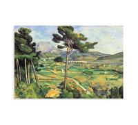 Mont Sainte Victoire And The Viaduct of The Arc River Valley Paul Cezanne Poster Bedroom Canvas Decor Print Wall Art Office Room Aesthetic Decor Gift