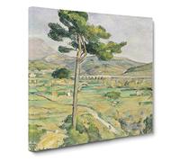 Mont Sainte Victoire Viaduct by Paul Cezanne Canvas Print | Gallery Wrapped 30mm Frame Wall Art | 14x14 inches | Ready to Hang | Impressionist Picture | Living Room Bedroom Lounge Office