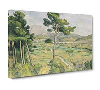 Mont Sainte Victoire Viaduct By Paul Cezanne Canvas Print | Gallery Wrapped 30mm Frame Wall Art | 30x20 inches | Ready to Hang | Impressionist Picture | Living Room Bedroom Lounge Office