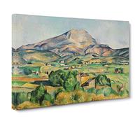 Mont Sainte Victoire Vol.1 By Paul Cezanne Canvas Print | Gallery Wrapped 30mm Frame Wall Art | 20x14 inches | Ready to Hang | Impressionist Picture | Living Room Bedroom Lounge Office