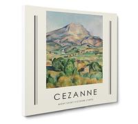 Mont Sainte Victoire Vol.1 By Paul Cezanne Canvas Print | Gallery Wrapped 30mm Frame Wall Art | 20x20 inches | Ready to Hang | Impressionist Picture | Living Room Bedroom Lounge Office