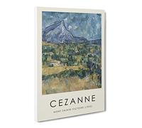 Mont Sainte Victoire Vol.2 By Paul Cezanne Canvas Print | Gallery Wrapped 30mm Frame Wall Art | 24x16 inches | Ready to Hang | Impressionist Picture | Living Room Bedroom Lounge Office