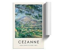 Mont Sainte Victoire Vol.9 by Paul Cezanne | Unframed Wall Art Print | Ready to Frame Poster | Modern Home Decor Picture | Artwork for Living Room, Bedroom or Office | A2 (42x59.4 cm)
