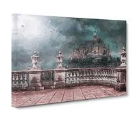 Mont St. Michel In Normandy France Canvas Print | Gallery Wrapped 30mm Frame Wall Art | 20x14 inches | Ready to Hang | Abstract Picture | Living Room Bedroom Lounge Office