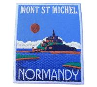 Mont St Michel Normandy Patch (3.5 Inch) Embroidered Iron-on/Sew-on Badge Travel Europe Souvenir France Vacation Emblem Gift Patches