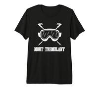 Mont Tremblant Quebec Ski Skier Skiing Snowboard Goggles Premium T-Shirt