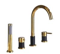 Montados Grifo Mezclador de Ducha de Baño Kit de Ducha Portátil Extraíble Grifo de Bañera Caliente y Frío Mango Único Grifo de Baño Moderno y Eficiente