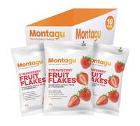 Montagu 10 Fruit Flakes Strawberry 40g, Healthy, High in Fibre, On The Go Snack