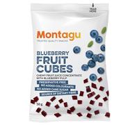 Montagu Blueberry Fruit Cubes - Healthy Snacks with No Added Sugar - Vegan, Gluten-Free, High Fibre, Dried Treats - 500g (10 x 50g)