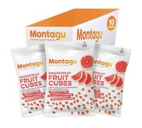 Montagu Grapefruit Fruit Cubes - Healthy Fruit Snacks with No Added Sugar - Vegan, Gluten-Free, High Fibre, Dried Fruit Treats - 500g (10 x 50g) - Perfect for Kids and Adults