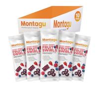 Montagu Mixed Berry Fruit Swirls - Healthy Fruit Snacks with No Added Sugar - Gluten-Free, High Fibre Dried Fruit Treats - 500g (10 x 50g) - Perfect for Kids and Adults