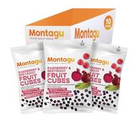 Montagu Raspberry and Beetroot Fruit Cubes - Healthy Fruit Snacks with No Added Sugar - Vegan, Gluten-Free, High Fibre, Dried Fruit Treats - 500g (10 x 50g) - Perfect for Kids and Adults