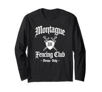 Montague Fencing Club Verona Italy Crossed Swords Shield Long Sleeve T-Shirt