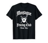 Montague Fencing Club Verona Italy Crossed Swords Shield T-Shirt