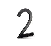 Montague Metal Products MHN-06-F-BK1-2 Solid Aluminum Modern Floating Address House Numbers, 6", Powder Coated Black
