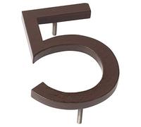 Montague Metal Products, MHN-24-F-RB1-5, Solid Brushed Aluminum Modern Floating Address House Numbers, 24 inch, Powder Coated Roman Bronze