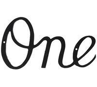 Montague Metal Products SHN-1 Large Script House Number, One,Black