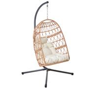 Hanging Chair with Stand MONTALCINO Metal Natural