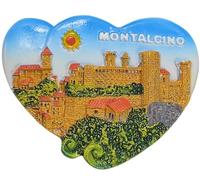 Montalcino Tuscany Italy Fridge Magnet Souvenir Refrigerator Decoration Magnetic Sticker Hand Painted Craft Collection
