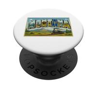 Montana 50s Vintage Retro Travel Souvenir Poster Art Graphic PopSockets Adhesive PopGrip