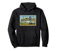 Montana 50s Vintage Retro Travel Souvenir Poster Art Graphic Pullover Hoodie