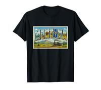Montana 50s Vintage Retro Travel Souvenir Poster Art Graphic T-Shirt