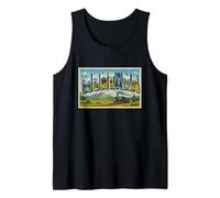Montana 50s Vintage Retro Travel Souvenir Poster Art Graphic Tank Top