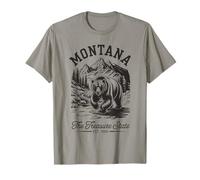 Montana Bear Shirt The Treasure State Wilderness Wildlife T-Shirt