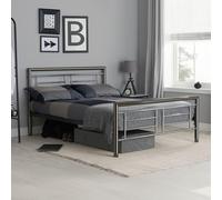 Montana Bed - Silver Metal - Sizes Available