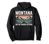 Montana Big Sky Bigger Attitude - Fun Tee US Citizen America Pullover Hoodie