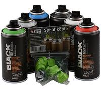 Montana Black spray cans, pocket cans, 6 x 150 ml