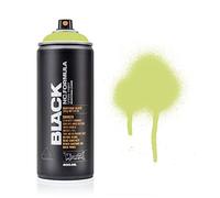 Montana Black Spray Paint, Matt Finish, 400ml Can, Colour: BLK6013 - Spring