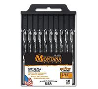 Montana Brands MB-63194 Drywall Cut Out Drill Bits, 3/16", 10 Pack