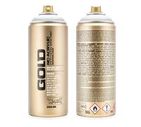 Montana Cans 285905 Montana Spray Can 400 ml Gold Translucent Colors, GLD400 T9100 Translucent White
