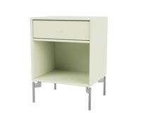 Montana Dream bedside table Pomelo 140, chrome legs