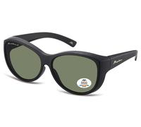 montana Women's Butterfly Matte Black G15 Polarized FO8 Fit Over Glasses Sunglasses