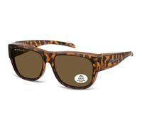 Montana Fit Over Glasses Sunglasses FO10 D Matte Tortoise Brown Polarized