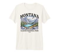 Montana Glacier National Park Mountains Eagle USA Premium T-Shirt