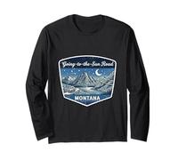 Montana Going to the Sun Road Mountain Scenic Travel Long Sleeve T-Shirt