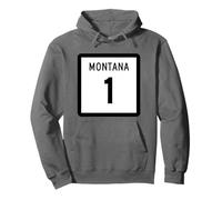 Montana Highway 1 Sign MT-1 State Hwy Pullover Hoodie