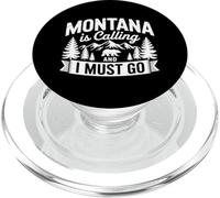Montana Is Calling And I Must Go Quote Wilderness Wildlife PopSockets PopGrip for MagSafe