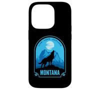 Montana Live Love Explore Howling Wolf Design Case for iPhone 14 Pro