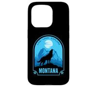 Montana Live Love Explore Howling Wolf Design Case for iPhone 15 Pro