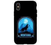 Montana Live Love Explore Howling Wolf Design Case for iPhone X/XS