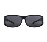 montana Men's Rectangle Matte Black Smoke Polarized FO5 Fit Over Glasses Sunglasses montana Black One Size
