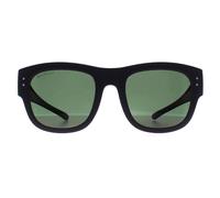 montana Men's Square Matte Grey G15 Polarized FO7 Fit Over Glasses Sunglasses in Black montana Black One Size