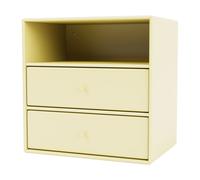 Montana Mini 1006 Bookcase with 2 Drawers Camomile