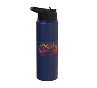 Montana PNW State Map Mountains Nature Vintage Pride Stainless Steel Insulated Water Bottle