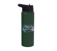 Montana PNW State Map Nature Lover Vintage Pride Stainless Steel Insulated Water Bottle