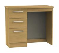 Montana Ready Assembled Oak Effect 3 Drawer Dressing Table (H)800mm (W)930mm (D)410mm